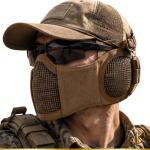 Máscara Airsoft Media Cara Rejilla y Tela