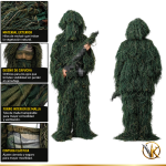 Conjunto Camuflaje Completo Francotirador Niño Verde - Imagen 2